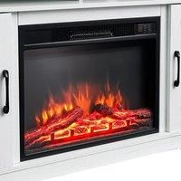£Pre-Order£138cm W Freestanding Fireplaces Recessed Electric Fireplace TV Stand