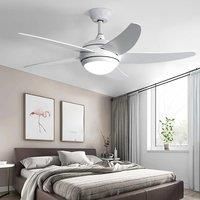 Voltsify 52 Inch White Ceiling Fan with LED Light Kit, 5 Blades and Remote Control
