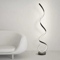 LED Living Room Spiral Floor Lamp,Black
