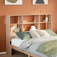 Headboard with Storage 150 cm Solid Wood Pine