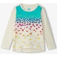 Hatley Girls Slub Jersey Long Sleeve Graphic T-Shirt - White