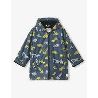 Hatley Boys Under Construction Zip Up Rain Jacket - Grey