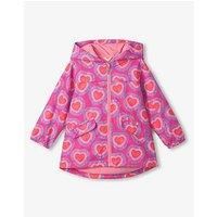 Hatley Girls Glowing Hearts Microfiber Field Jacket - Pink