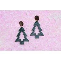 Christmas Themed Acrylic Earrings - 4 Styles! - Red