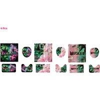 3 or 4-Piece Wicked- Bathroom Set - Universal Fit & 3 Print Options