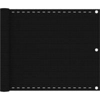Balcony Screen Black 75x500 cm HDPE