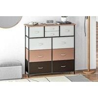Bedroom Chest Of Drawers - 10 Fabric Drawers - Multicolour