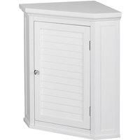 Versanora Wooden Cupboard Wall Mounted Bathroom Corner Storage Unit, MDF, White, 57.15 x 38.1 x 60.96 cm