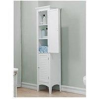Elegant Home Fashions Bathroom White Wooden Free Standing Tall Cabinet ELG-588