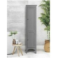 Elegant Home Fashions 63" H Glancy Linen Towel with Shutter Doors ELG-640, Grey, One Size