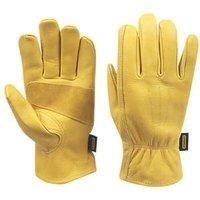 Stanley Premium Leather Driver Gloves Yellow Large (91672)