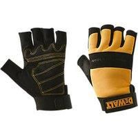 Dewalt DPG23 Synthetic Padded Leather Palm Gloves, Large, EU 1/2 Size, 26.5cm x 11.5cm x 3cm, Black/Yellow