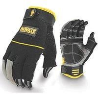 DeWalt DPG24L Fingerless Framers Gloves Black Yellow Tough Work Neoprene