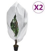 Plant Fleece Covers with Zip 2 pcs 70 g/m£ 3.14x2.5 m