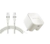 Anker Nano USB-C Wall Charger (30W) + Anker USB-C to USB-C Cable (240W, 3ft)