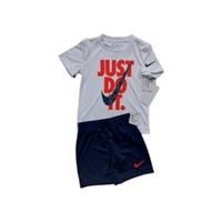Nike boy JUST DO IT T Shirt Navy Shorts 2pc Sports Set size 3 4 Years NWT Tick