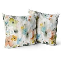Snylcce Brown Cream Grey Teal Floral Throw Pillow Covers 16x16 2