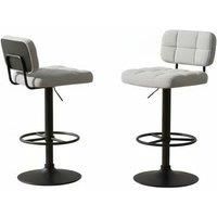 Minimalist Adjustable Swivel Counter Bar Stools, Set of 2 with Cushions