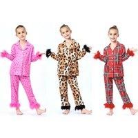 Mother And Daughter Feather Pyjamas Set - 5 Styles