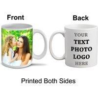 Personalised White Custom Photo Mug - Photo & Text