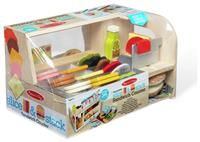 Melissa & Doug Sandwich Toy Shop - Wooden Play Food Sets for Children Kitchen Toys for Girls or Boys 3+ - Wooden Food Toys & Play Kitchen Accessories - Wooden Toy Food Set for Kids Kitchen Accessories
