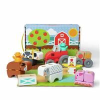 Melissa & Doug Blockables™ Farm Snap And Play, Mix And Match Connectable Wooden Building Blocks Play Set Toy for Preschool Boys And Girls (56 Pcs)
