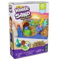 Kinetic Sand, Project Planet Turtle Beach with 396g Play Sand, Tools & Moulds, Sustainably Minded Materials, Sensory Toys for Kids Aged 3+
