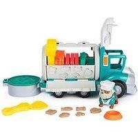 Rubble and Crew, Growlin’ Grub Food Truck Playset, Action Figure, Play Kitchen Accessories and Kinetic Build-It Play Sand, Kids’ Toys for Boys and Girls 3+