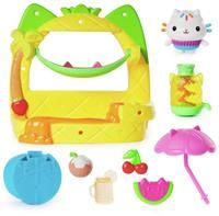Gabby/'s Dollhouse, Cakey’s Fruit Smoothie Balcony Playset, 8-Pcs with Toy Figures, Doll’s House Accessories and Sensory Play, Kids’ Toys for Girls and Boys 3+
