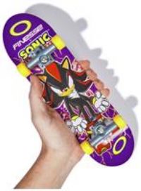 Tech Deck, Finesse X Sonic the Hedgehog Handboard; Authentic Mini Skateboards, Kids’ Toys for Boys and Girls, Ages 6 and up (Hands Use Only)