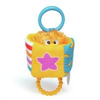Ms. Rachel Official Herbie Sensory Take-Along Toy, Baby Swing & Baby Stroller Teething Toys w/ Rattle & Clip, Toddler Toys for Girls & Boys Ages 3 Months to 1+
