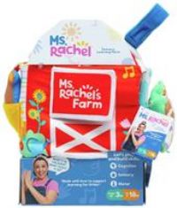 Ms. Rachel Official Sensory Learning Farm, Foldable Soft Baby Book with Plush Cow, Baby Mirror, Infant Educational Toys for Babies Ages 3 Months to 18 Months