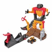 Monster Jam Smash & Bash SmashBot Playset with Launcher, Exclusive 1:64 Scale Monster Truck, 15-Inch Repairable Robot, Kids Toys for Boy and Girls Age 3 and up