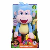 DORA Nickelodeon Official Bananas for Boots Stuffed Animal, Educational Toys, Interactive Plush Toys, Stuffed Monkey for Age 3 and Up, 33 cm, Blue
