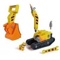 Rubble & Crew Charger/'s Mega Power Crane, Toy Truck with Charger Figure and 2 Detachable Tools, PAW Patrol Kids Toys for Boys and Girls Ages 3 and Up.