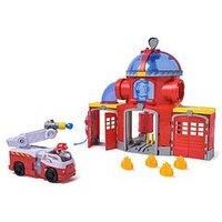 PAW Patrol Fire Rescue Command Center with Marshall Figure, Rescue Fire Truck, Lights, Launcher and Sound Fx, Kids Toys for Boys & Girls Ages 3 and Up