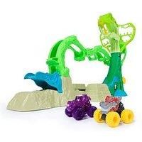 Monster Jam Mini Jams, Cobra’s Crazy Escape 71,1 cm Motorised Playset, 2 Exclusive Die-Cast ThunderROARus and JCB Digatron Monster Trucks, Kids Toys for Boy and Girls Ages 3 and up