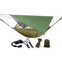 Premium Camping Hammock For 2 With Mosquito Net & Rainfly Cover