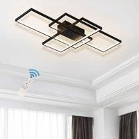 Modern Creative Black LED Ceiling Light with Remote Control