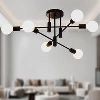 Vintage 6-Light Sputnik Metal Chandelier for Living Room Bedroom Dining Room