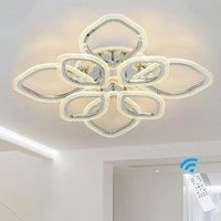 8-Head Modern Acrylic LED Ceiling Light Chandeliers with Remote