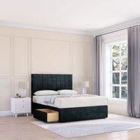 Kansas Naples Bed Set With 2 Drawers, Mattress & 54" Headboard