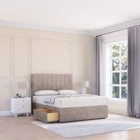 Kansas Plush Bed Set With 4 Drawers, Mattress & 54" Headboard