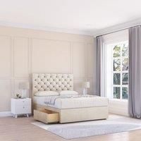 Mayfair Plush Bed Set With 4 Drawers, Mattress & 54" Headboard