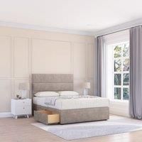 Texas Plush Bed Set With 4 Drawers, Mattress & 54" Headboard