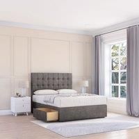 Alabama Naples Bed Set With 4 Drawers, Mattress & 54" Headboard