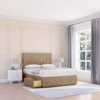 Kansas Naples Bed Set With 4 Drawers, Mattress & 54" Headboard