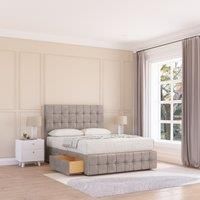 Berlin Plush Bed Set ,4 Drawers, Mattress & 54" Headboard