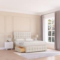 Monaco Naples Bed Set ,4 Drawers, Mattress & 54" Headboard