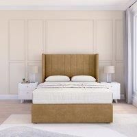 Falcon Plush Wingback Bed Set ,No Drawers & 54" Floor Standing Headboard